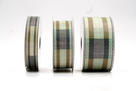 Gedämpftes Grün Fensterrahmen Karomuster Band_AI